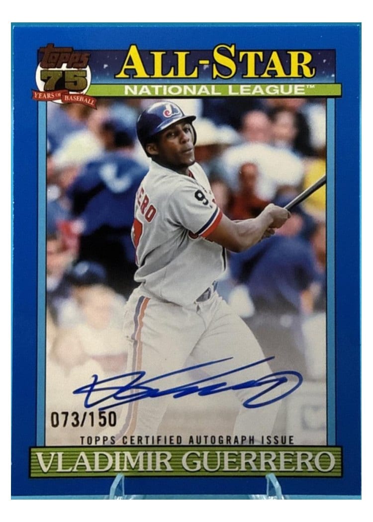 2026 Topps 1991 Topps Autographs Vladimir Guerrero Blue #91A-VG card