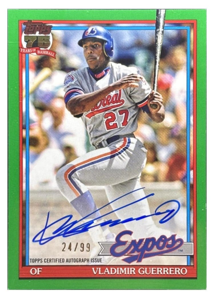 2026 Topps 1991 Topps Autographs Vladimir Guerrero #91A-VG card