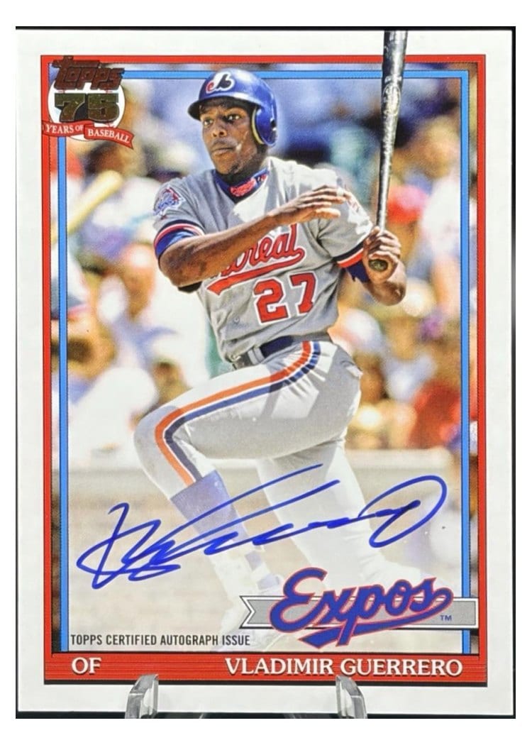 2026 Topps 1991 Topps Autographs Vladimir Guerrero #91A-VG card