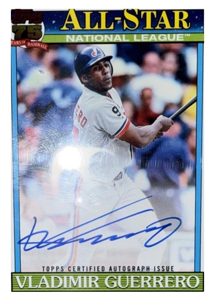 2026 Topps 1991 Topps Autographs Vladimir Guerrero Blue #91A-VGU card