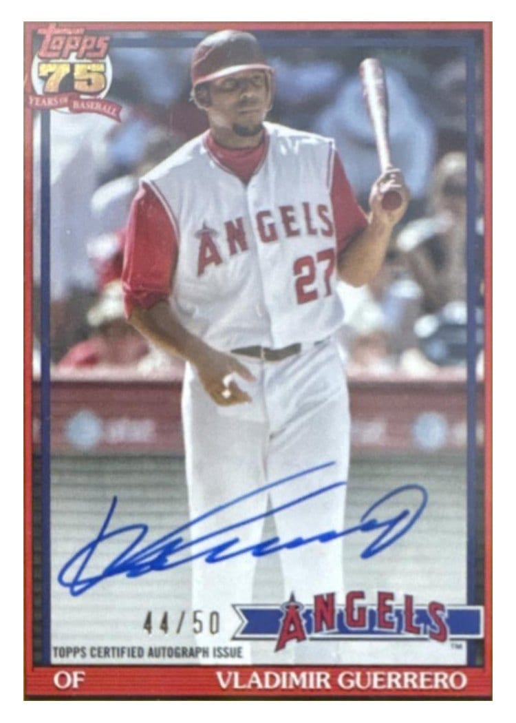 2026 Topps 1991 Topps Autographs Vladimir Guerrero #91A-VGU card