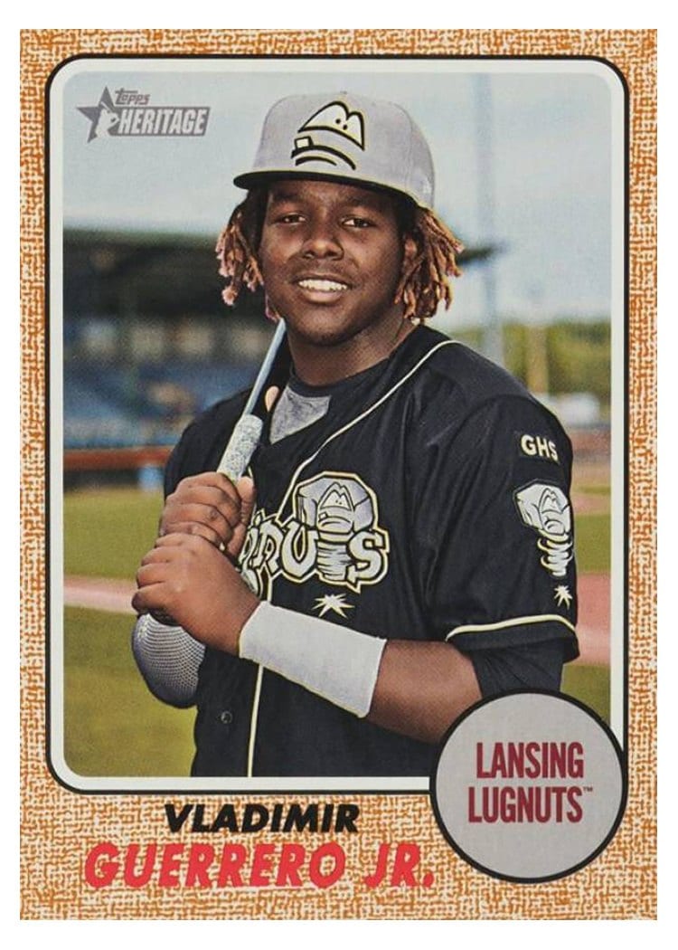 2017 Topps Heritage Minor League Base Set Vladimir Guerrero Jr. #215 card