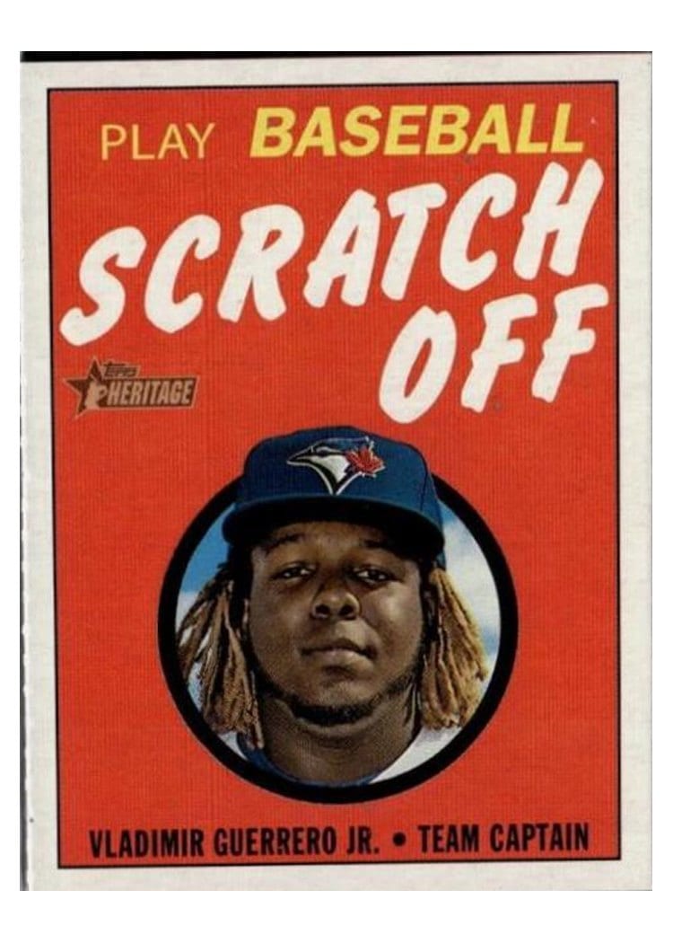 Vladimir Guerrero Jr. 2020 Topps Heritage 1971 Topps Scratch-Offs card