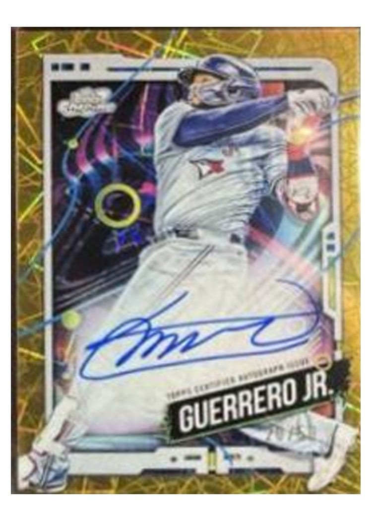 2024 Topps Cosmic Chrome Autographs Vladimir Guerrero Jr. Gold Interstellar Refractor #CCA-VG card