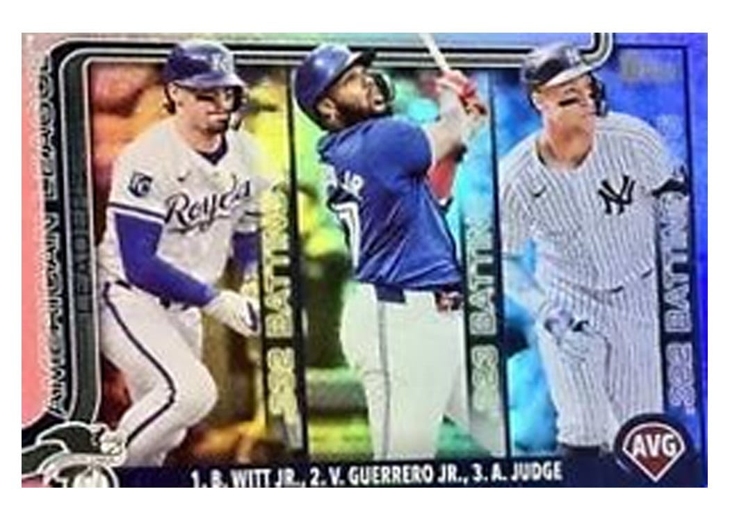 2025 Topps Vladimir Guerrero Jr. / Aaron Judge / Bobby Witt Jr. #345 card