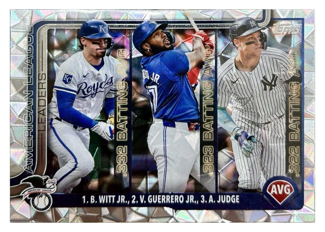 2025 Topps Vladimir Guerrero Jr. / Aaron Judge / Bobby Witt Jr. #345 card