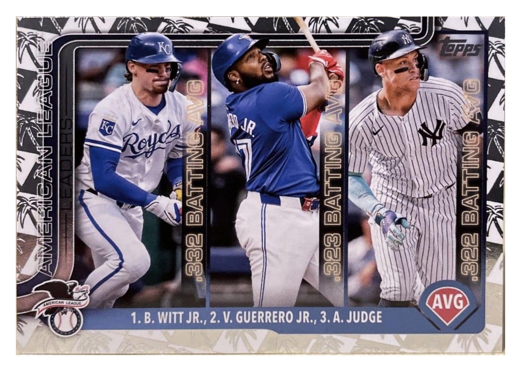 2025 Topps Vladimir Guerrero Jr. / Aaron Judge / Bobby Witt Jr. #345 card