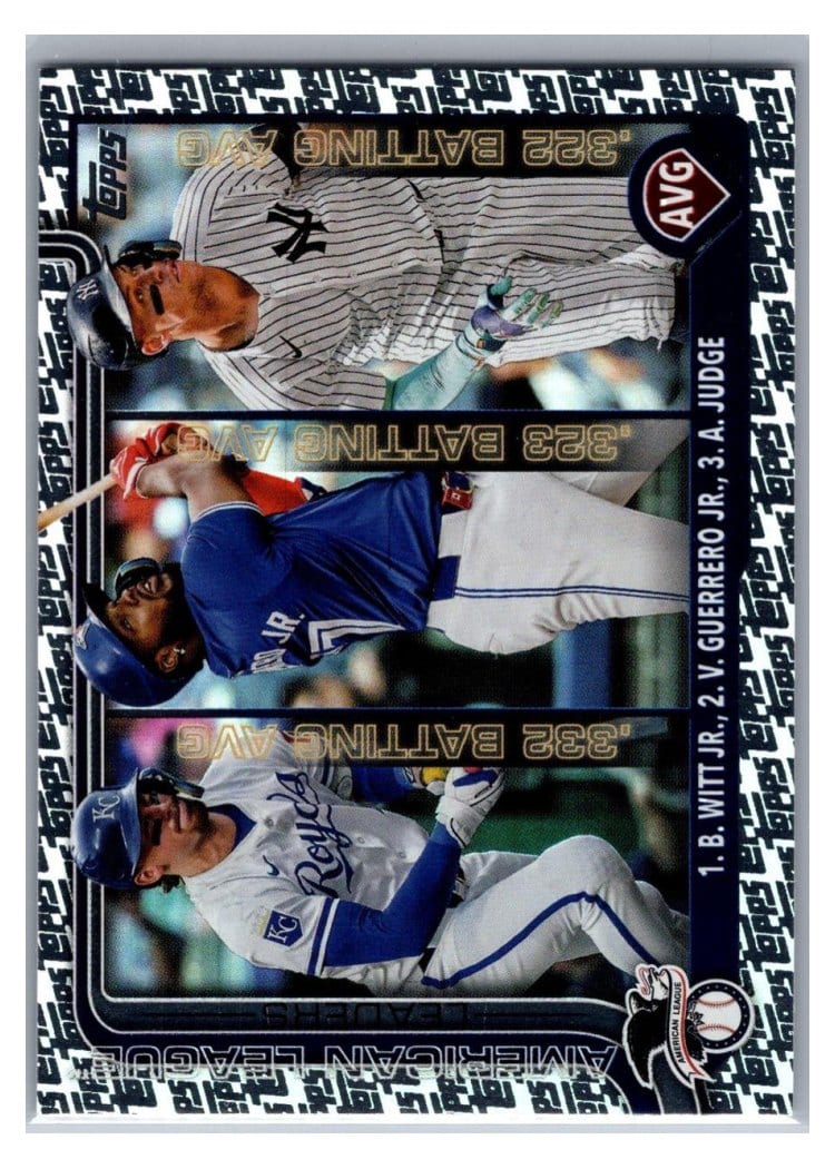 2025 Topps Vladimir Guerrero Jr. / Aaron Judge / Bobby Witt Jr. #345 card