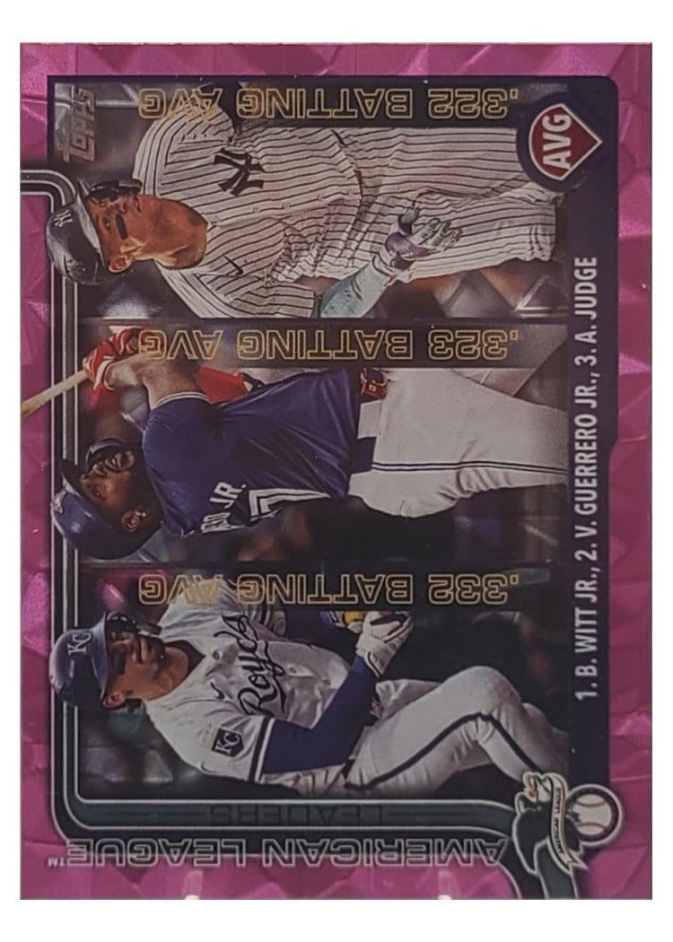 2025 Topps Vladimir Guerrero Jr. / Aaron Judge / Bobby Witt Jr. #345 card