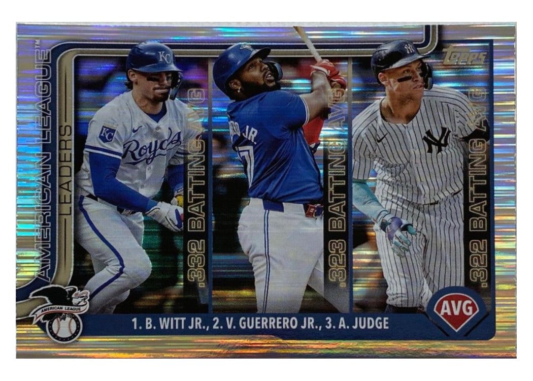 2025 Topps Vladimir Guerrero Jr. / Aaron Judge / Bobby Witt Jr. #345 card