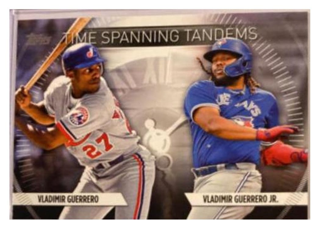 2023 Topps Update Time-Spanning Tandems Vladimir Guerrero Jr. / Vladimir Guerrero #TS-4 card
