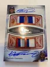 2024 Topps Sterling Sets Dual Autograph Relics Vladimir Guerrero Jr. / Vladimir Guerrero #SDAR-GG card