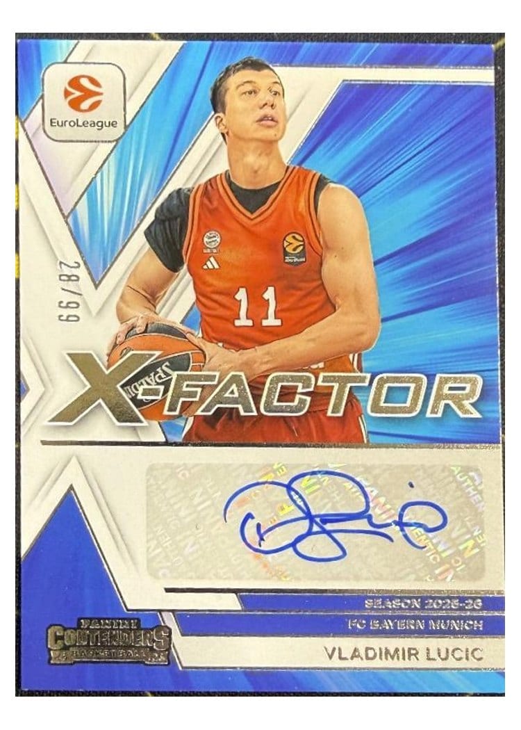 2025 Panini Contenders EuroLeague X-Factor Autograph Vladimir Lucic #3 card
