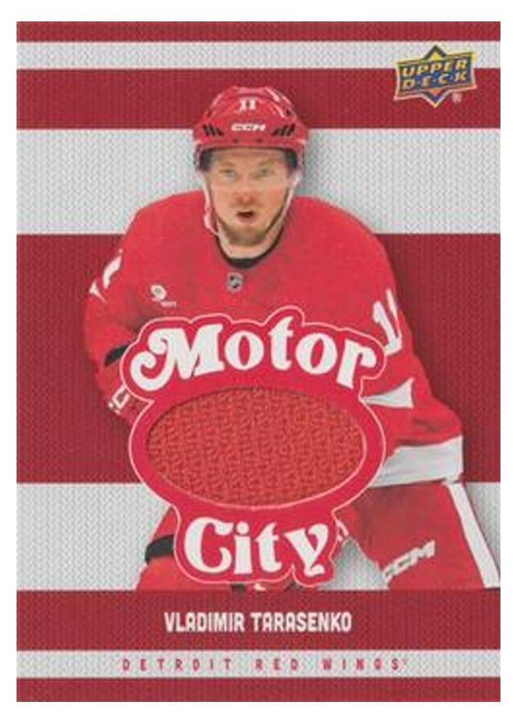 2025-26 Upper Deck Detroit Red Wings Centennial Motor City Materials Vladimir Tarasenko #MCM-VT card