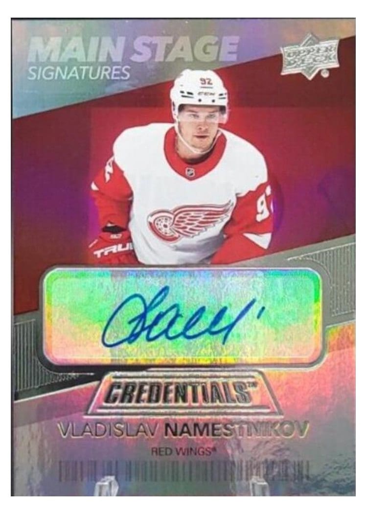 2021-22 Upper Deck Credentials Main Stage Signatures Vladislav Namestnikov #BTS-VN card