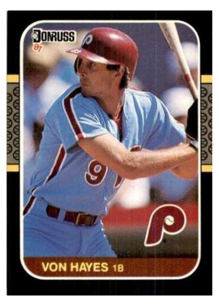 1987 Donruss Von Hayes #113 card