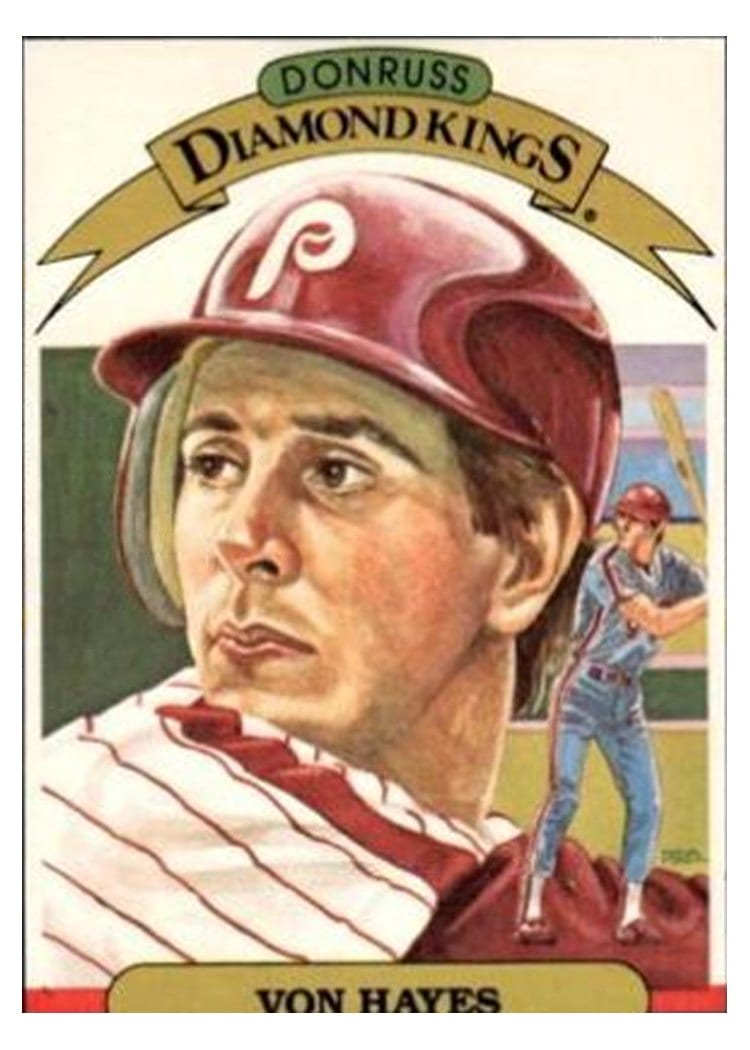 1987 Donruss Von Hayes #12 card