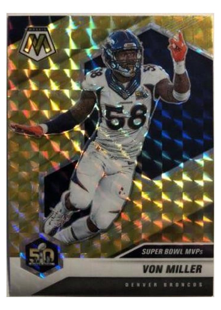 2021 Panini Mosaic Base Set Von Miller Reactive Yellow Mosaic #300 card