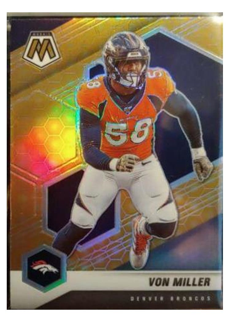 2021 Panini Mosaic Base Set Von Miller Gold Mosaic #71 card