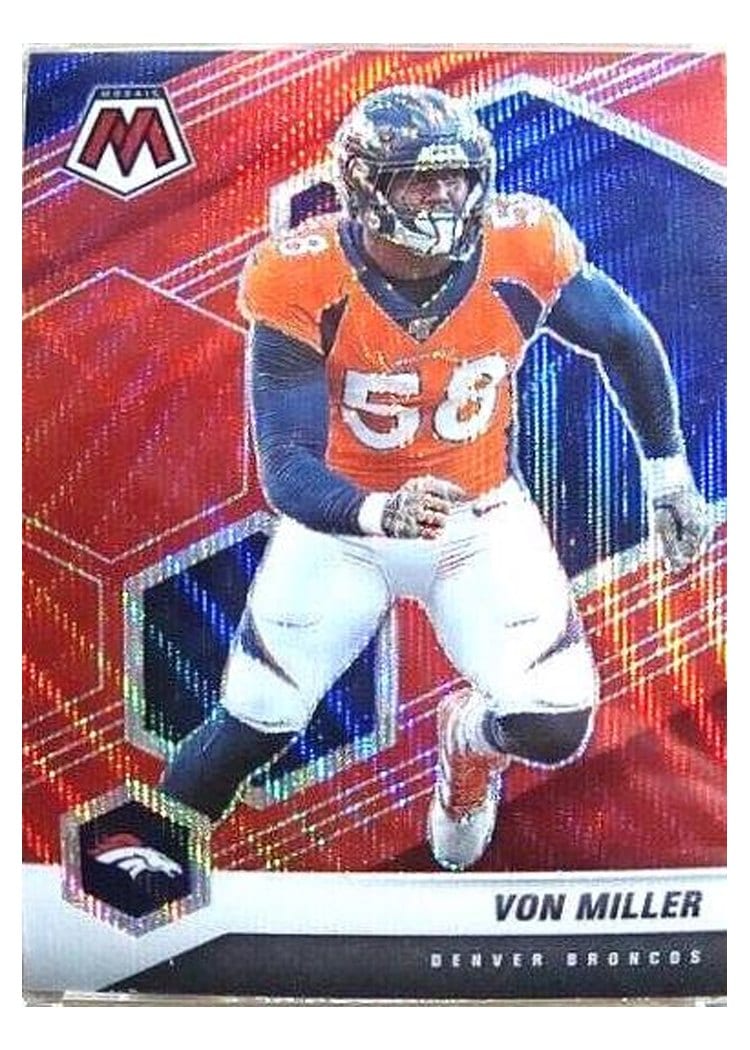 2021 Panini Mosaic Base Set Von Miller #71 card