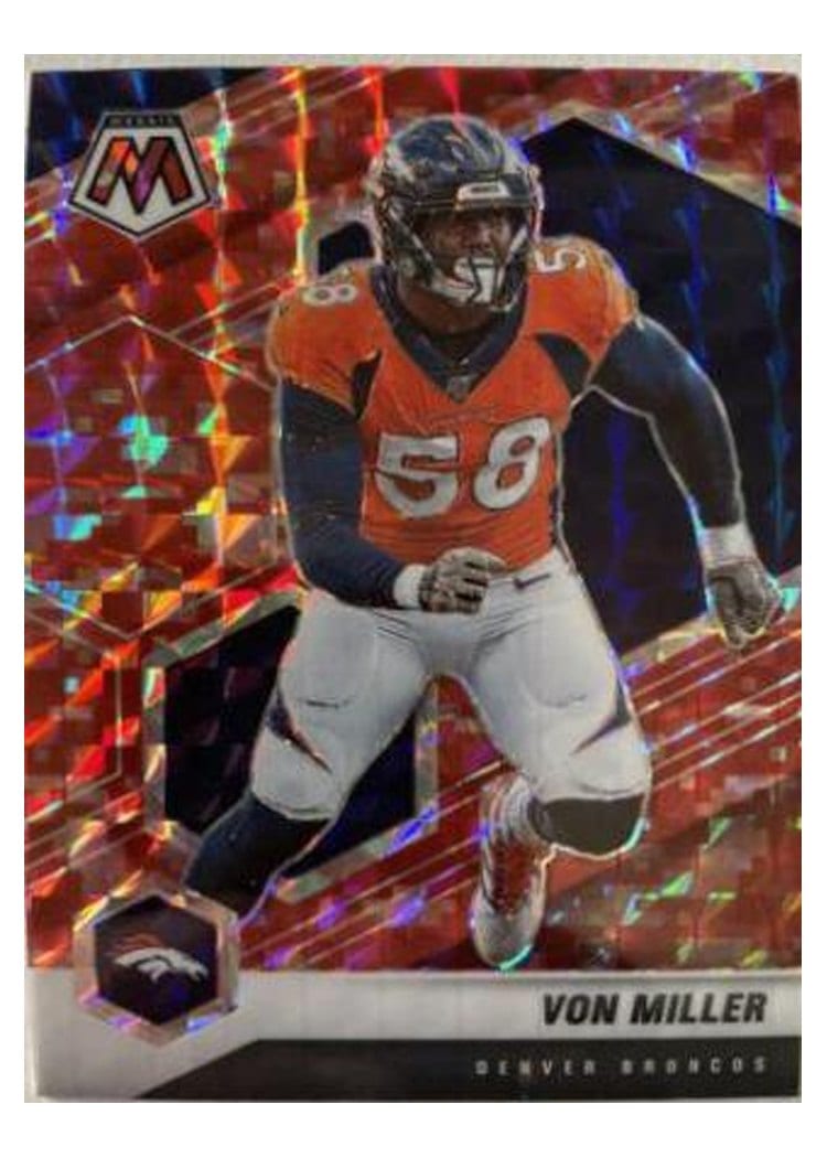 2021 Panini Mosaic Base Set Von Miller Camo Red Mosaic #71 card