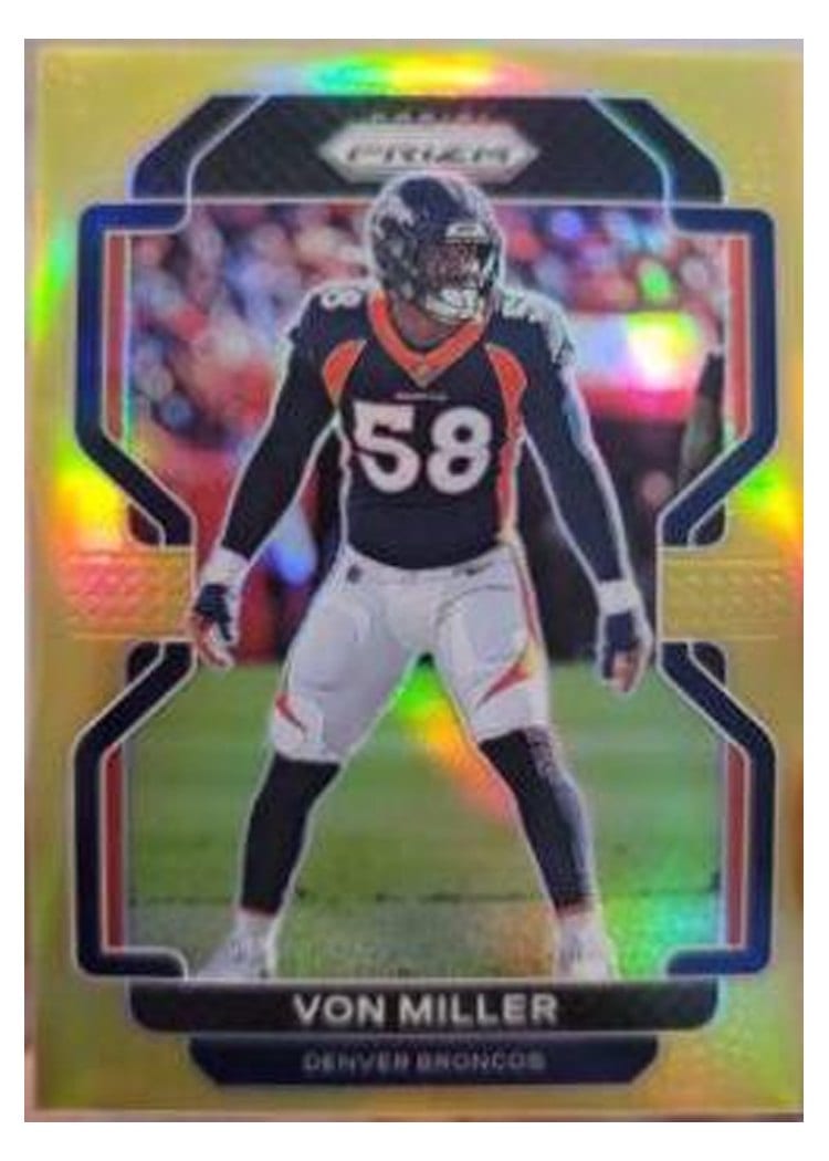 2021 Panini Prizm Base Set Von Miller Gold Prizm #204 card