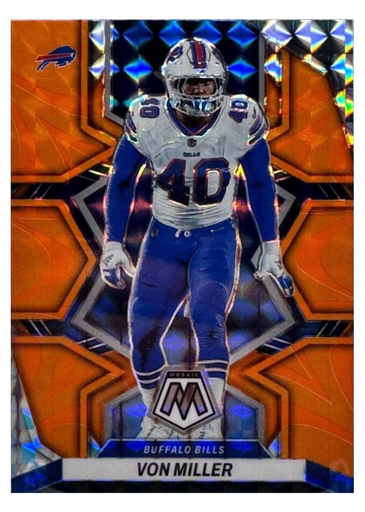 2022 Panini Mosaic Base Set Von Miller Reactive Orange #202 card