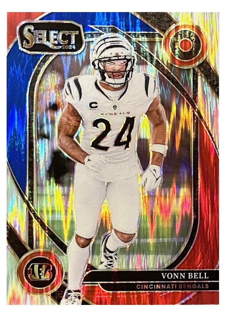 2024 Panini Select Base Set Vonn Bell Red Blue Prizm Shock #265 card