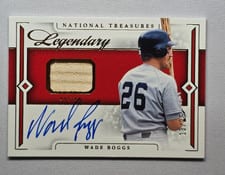 2024 Panini National Treasures Legendary Lumber Signatures Wade Boggs #13 card
