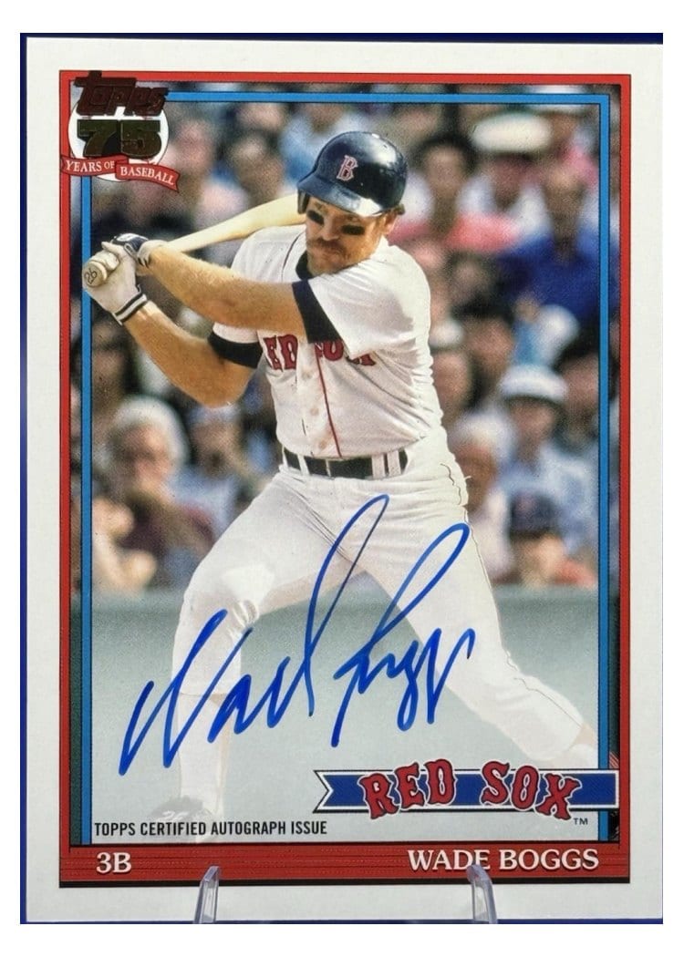 2026 Topps 1991 Topps Autographs Wade Boggs #91A-WB card