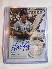 2026 Topps 75 Years of Topps Die-Cut Autographs Wade Boggs #75YA-WB card