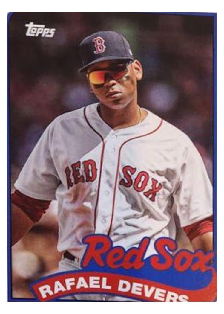 2023 Topps Archives 1989 Doubleheaders Wade Boggs / Rafael Devers #89DH-7 card