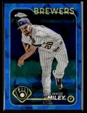 2024 Topps Chrome Sapphire Edition Base Set Wade Miley #671 card