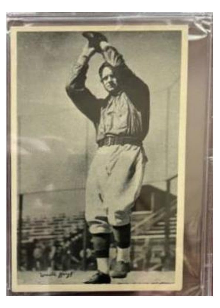 1936 National Chicle Fine Pens Waite Hoyt card