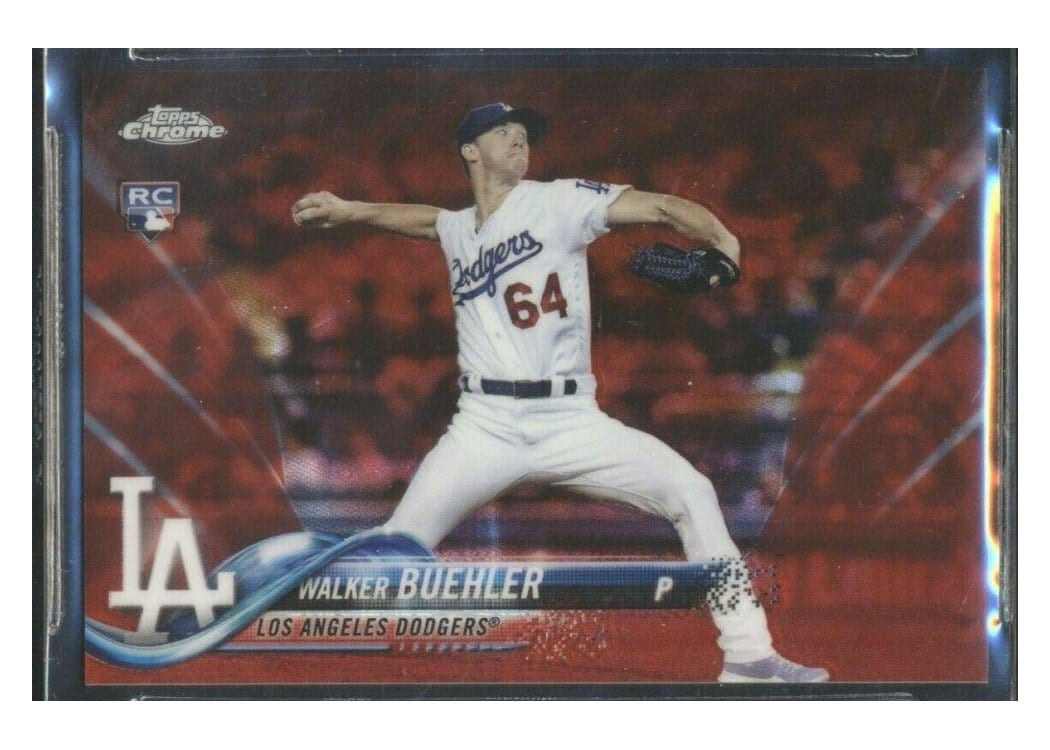 2018 Topps Chrome Base Set Walker Buehler #71 card