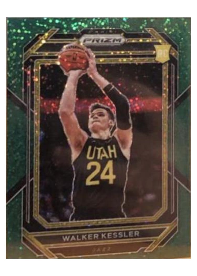 2022-23 Panini Prizm Base Set Walker Kessler Green Sparkle Prizm #234 card