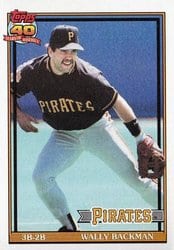 1991 Topps Base Set Wally Backman #722 card