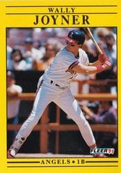 1991 Fleer Base Set Wally Joyner #317 card