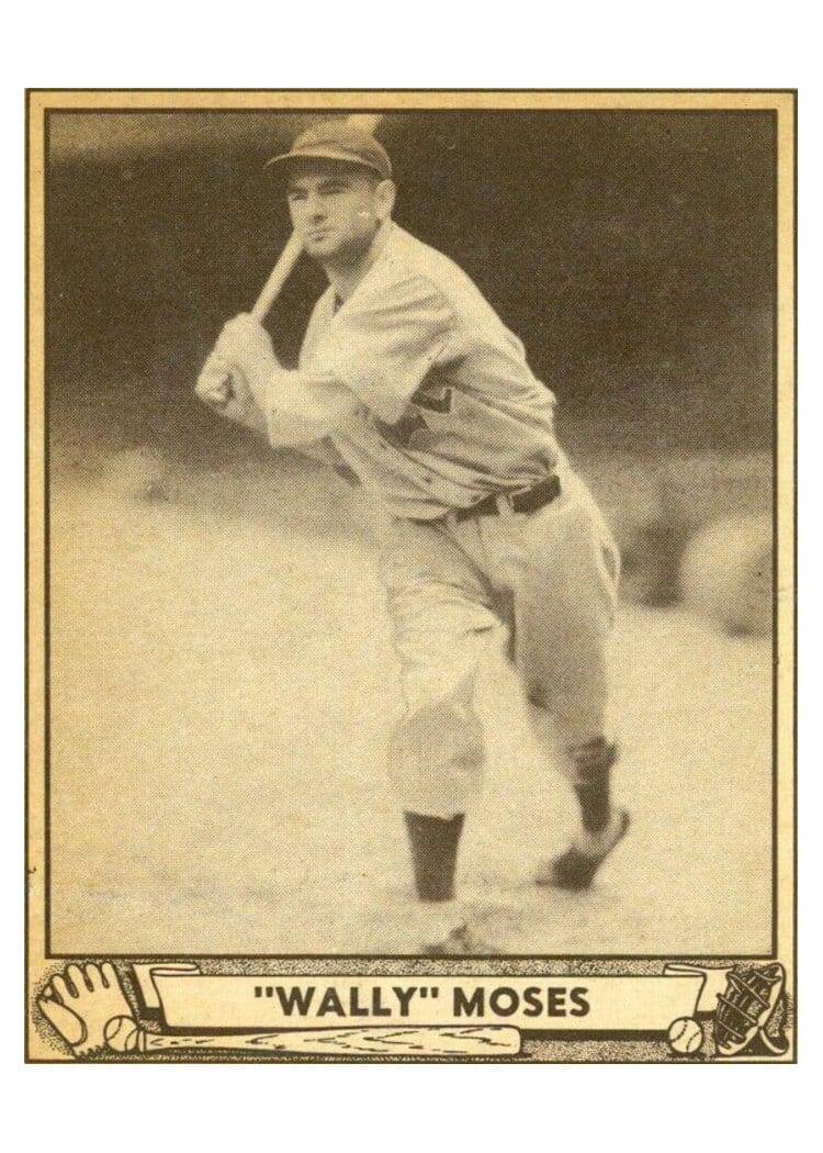 1940 Play Ball Wally Moses #26 card