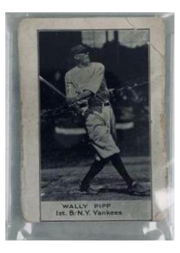 1921 E220 National Caramel Wally Pipp card