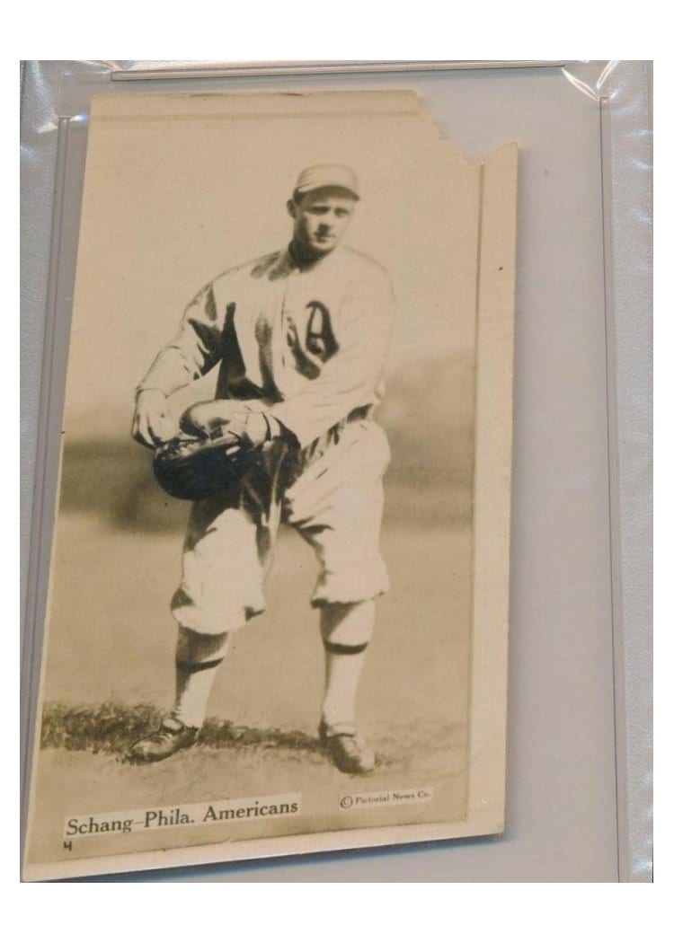 1914 T222 Fatima Wally Schang card