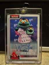 2026 Topps Mascots Autographs Wally the Green Monster #M-2 card