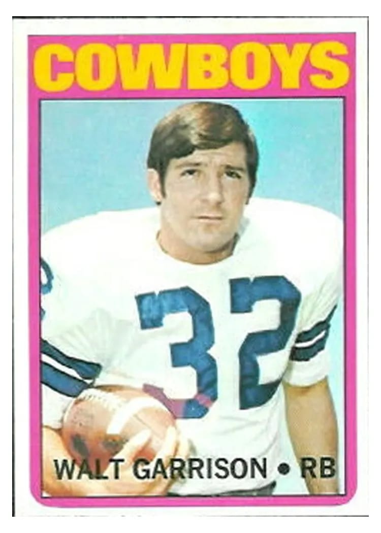 1972 Topps Walt Garrison #301 card
