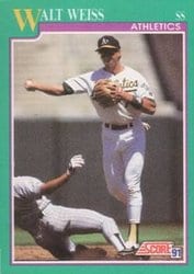 1991 Score Base Set Walt Weiss #171 card