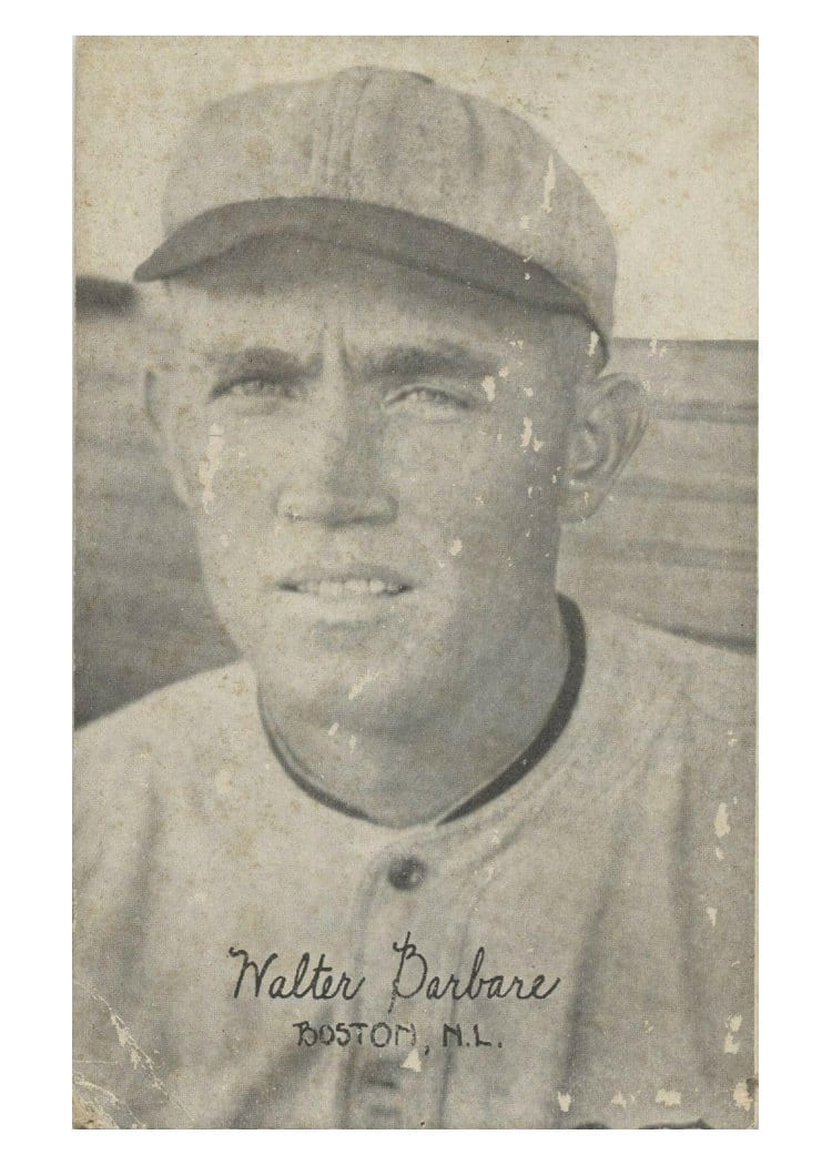 1922 Exhibits Walter Barbare card