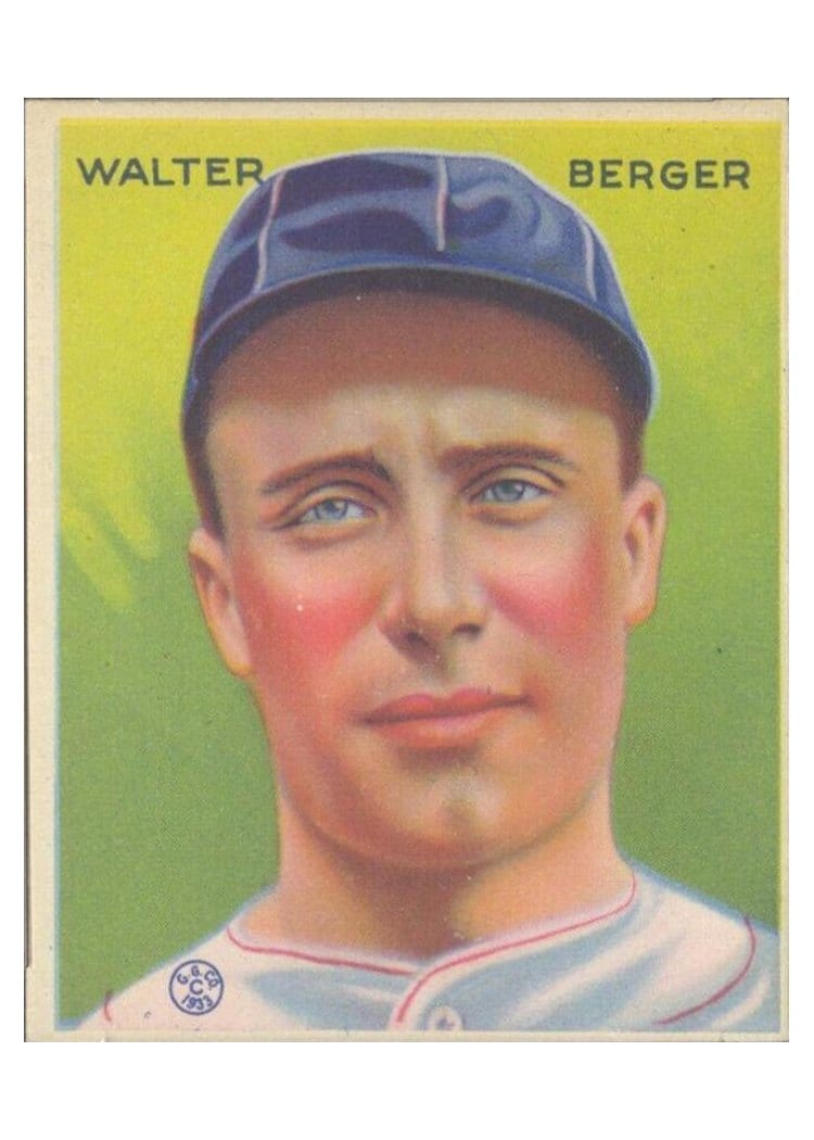 1933 Goudey Walter Berger #98 card