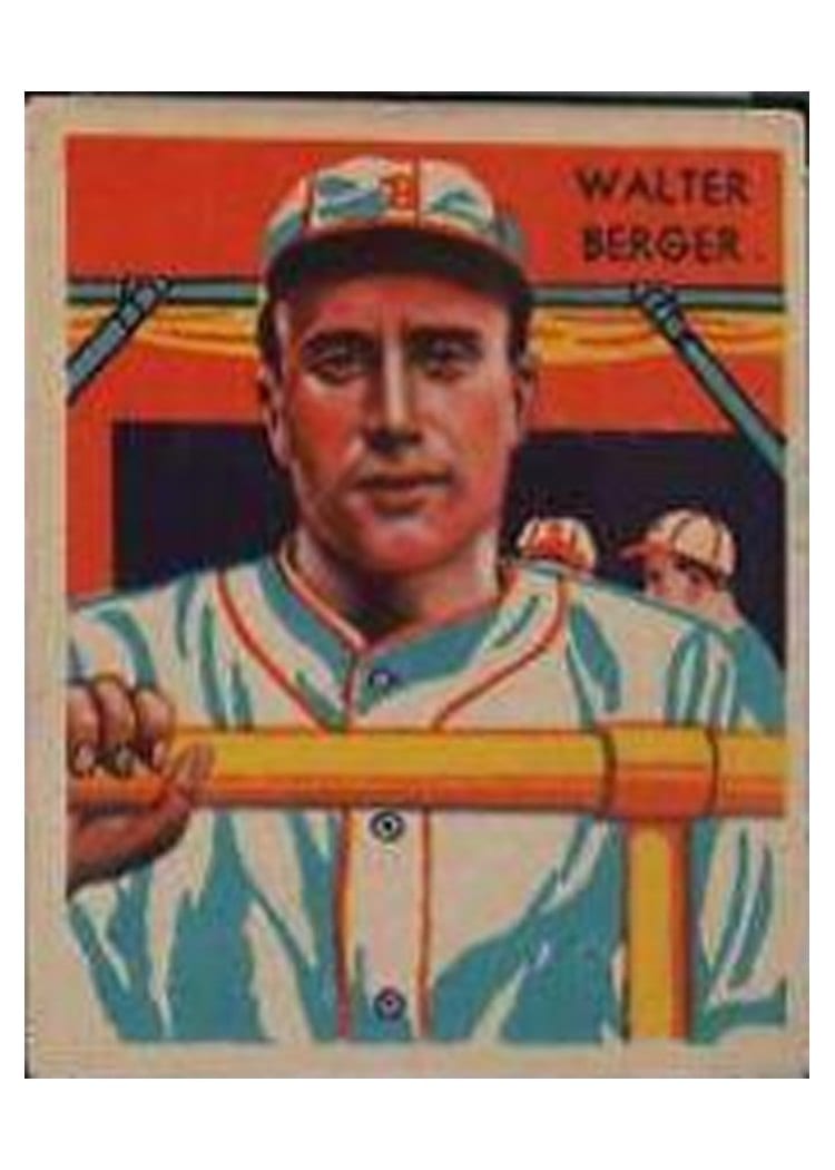 1935 Diamond Stars Walter Berger #108 card
