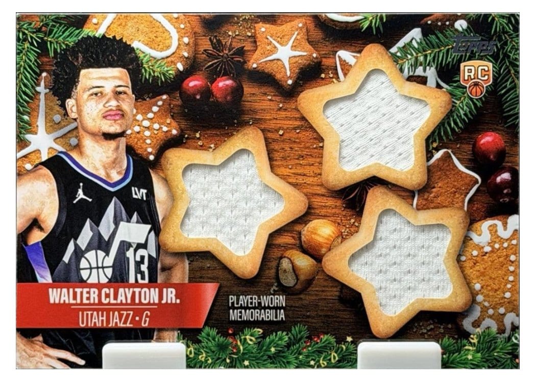 2025-26 Topps Holiday Holiday-Shaped Relics Walter Clayton Jr. #HSR-14 card
