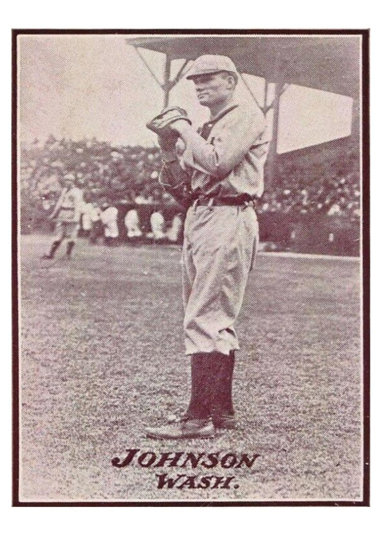 1913 National Game Walter Johnson card
