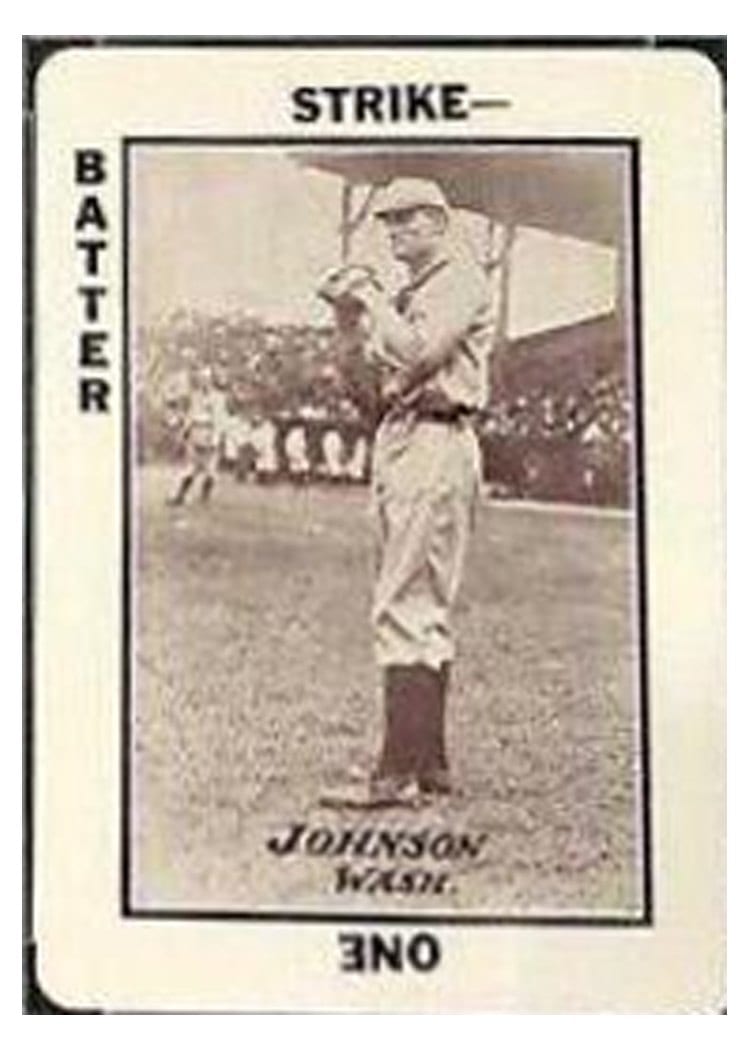 1913 Tom Barker Game Walter Johnson card